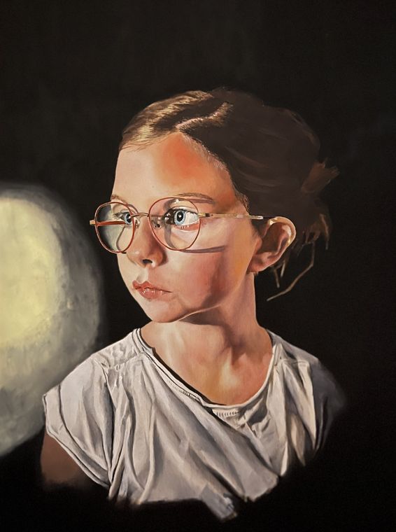 Ma fille, Portrait à l’huile